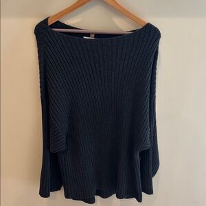 Lunya Black Off-the-Shoulder Sweater